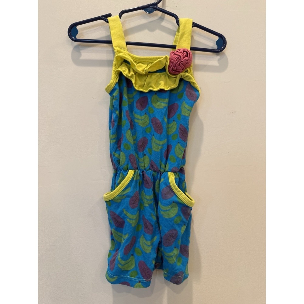 KicKee Pants Beach Umbrellas  Romper w/Pockets Toddler‎ Girls Size 2T